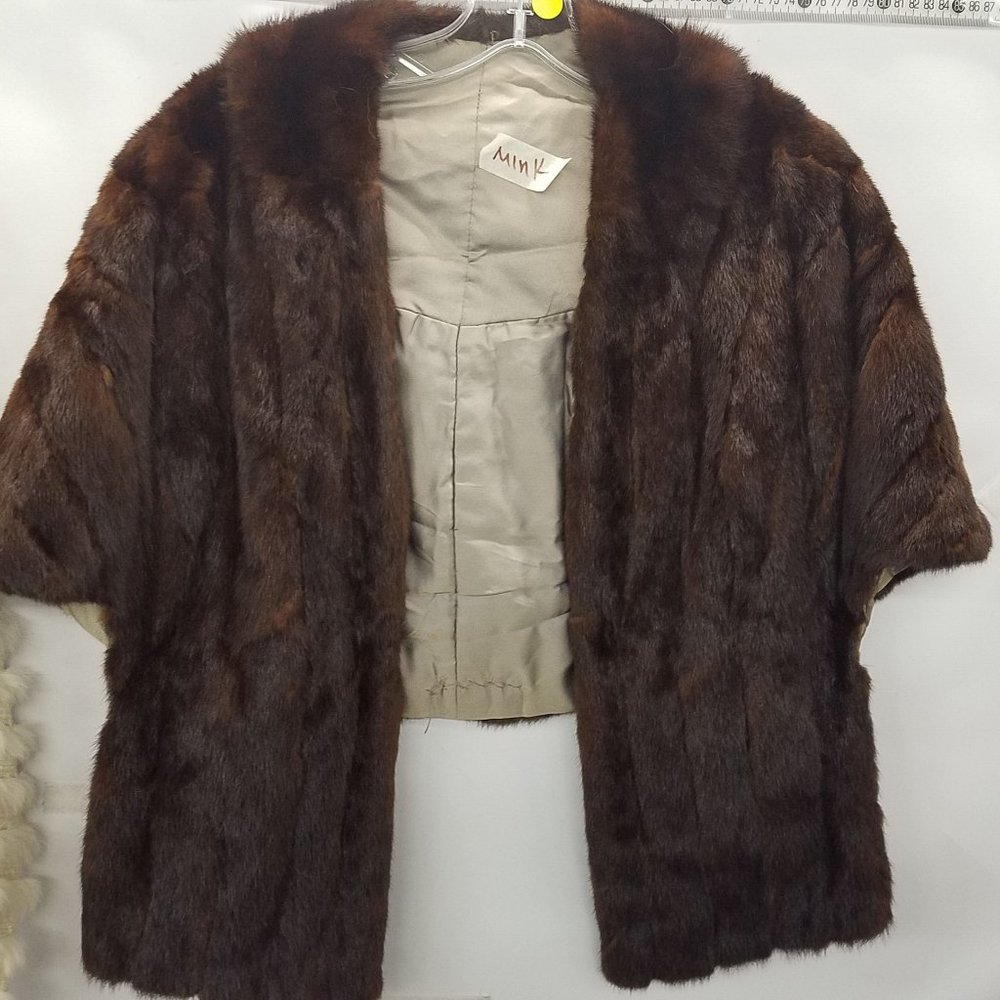 Vintage Brown Mink Shawl Wm O/S -A Real Beauty Photos Do Not Do This One Justice